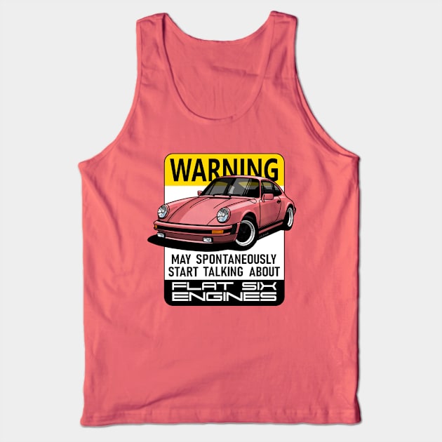 The iconic aircooled flat six german sports car with warning advice Tank Top by jaagdesign